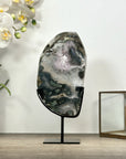 Quartz Geode Slice on Metal Stand - MWS2998