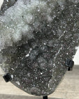 Green Sugar Quartz Cluster with Metal Stand - MWS3206