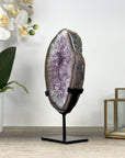 Natural Amethyst Slice Portal with Metallic Stand - MWS2228
