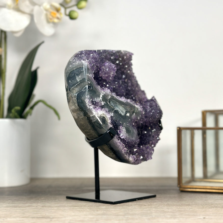 Amethyst Cluster with Shinny Crystals - MWS2200