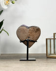 Uruguayan Amethyst Stone Heart Carving - HST0297