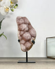 Natural Rainbow Quartz Cluster on Metal Stand - MWS2855