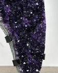 Deep Purple Amethyst Cluster with Green Jasper Matrix - Stand included - MWS2754