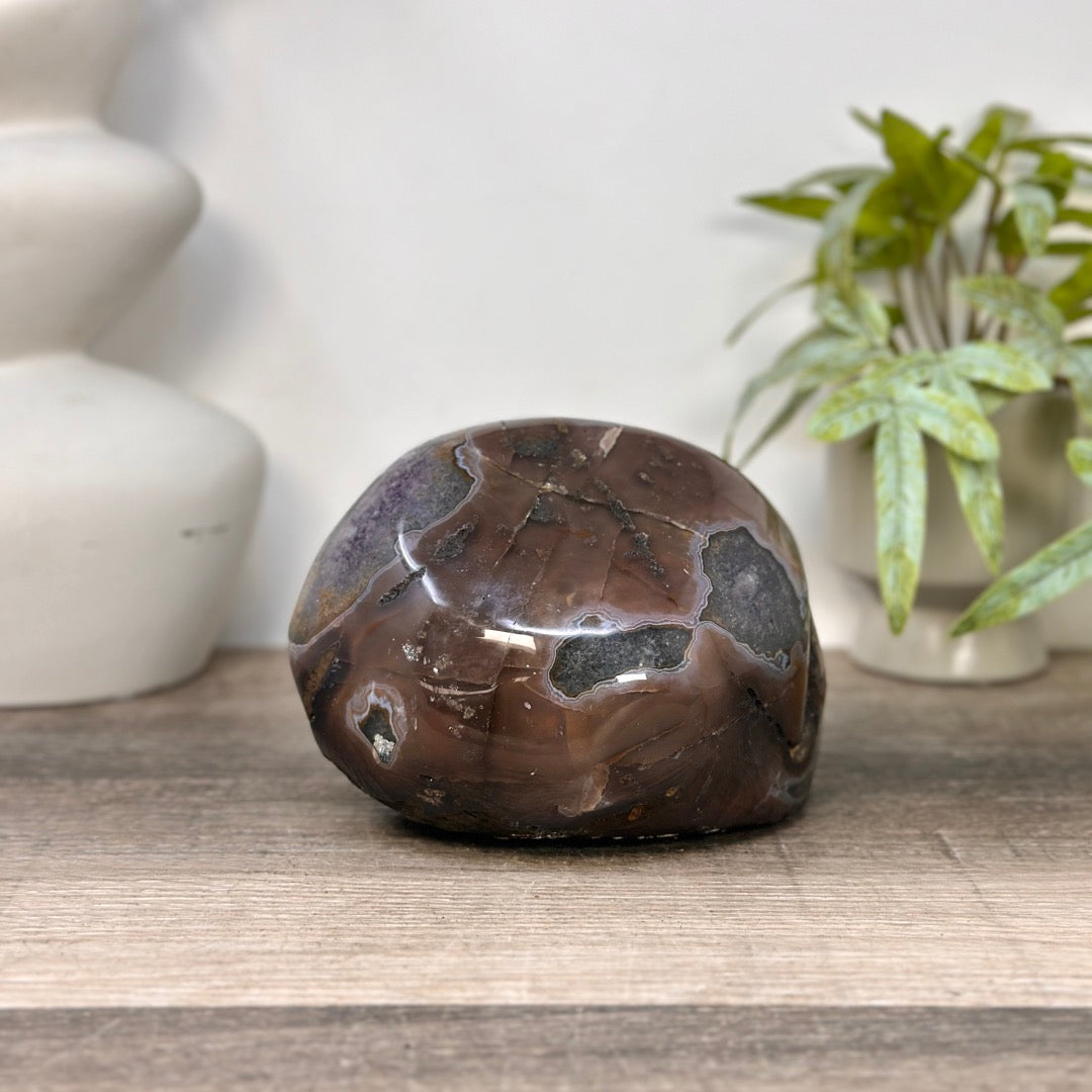 Uruguayan Polished Stone Geode - STGE0093