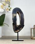 Natural Agate Stone Portal with Metallic Stand - MWS2230