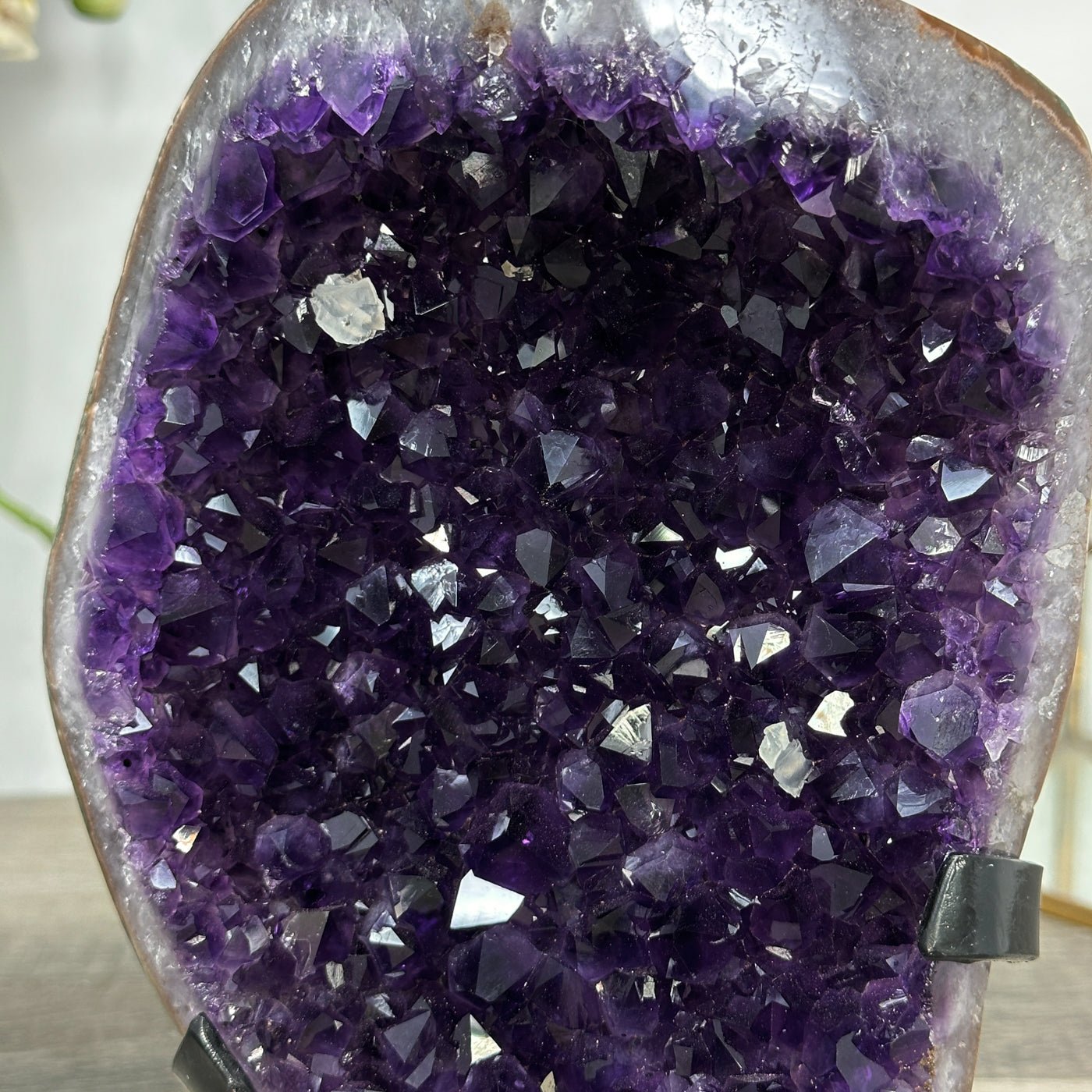 Uruguayan Amethyst Geode with Deep Purple Crystals for Home Decor - MWS2684