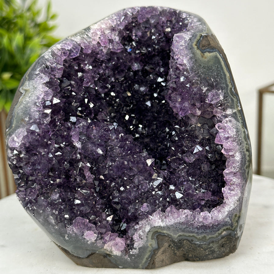 Amethyst Crystal Geode with Cut Base - CBP1167
