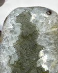 XXL Natural Green Sugar Quartz Specimen Statement Piece on Metal Stand - MWS3366