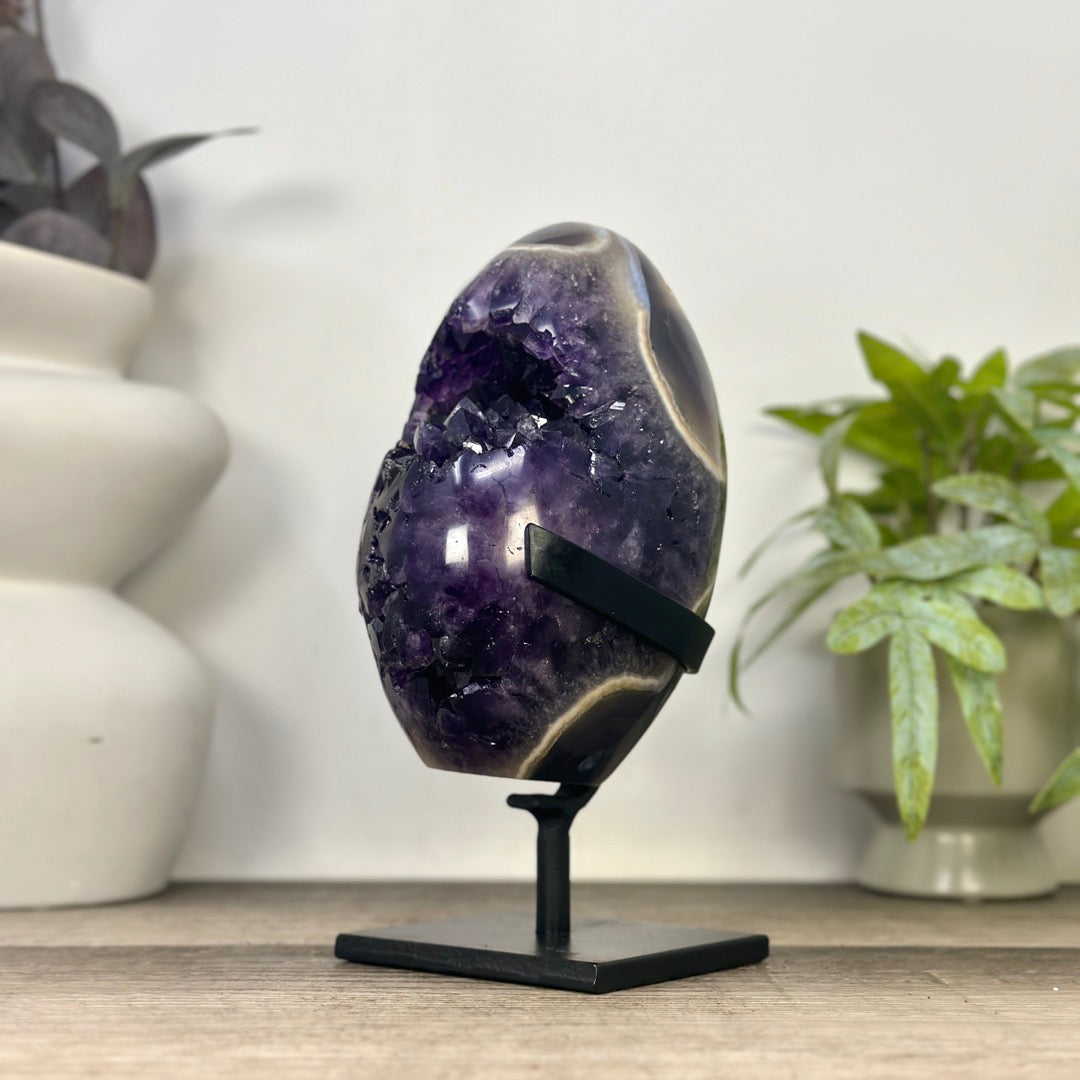 Top Grade Natural Amethyst Cluster with Agate Matrix - MWS3351
