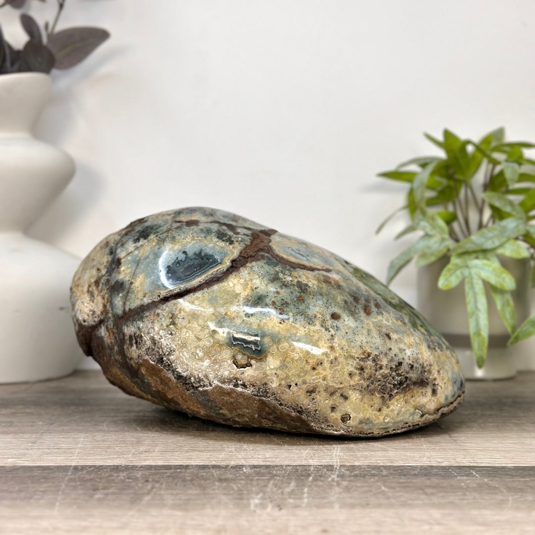 Natural Amethyst Druzy &amp; Jasper Geode - STGE0115