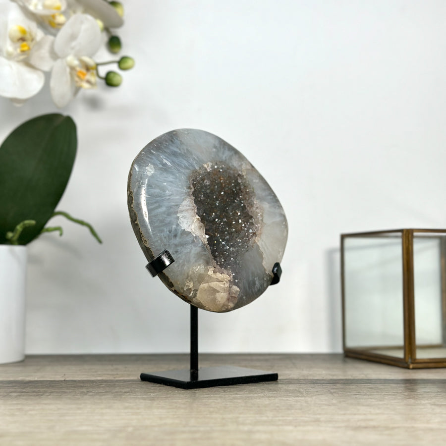 Natural Quartz Geode Crystal - Unique Mineral Display from Uruguay - MWS2889
