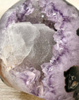 Natural Amethyst Geode with Calcite Crystal Inclusion - CBP1409