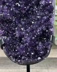 Natural Deep Purple Amethyst Cluster on Metal Stand - MWS3211