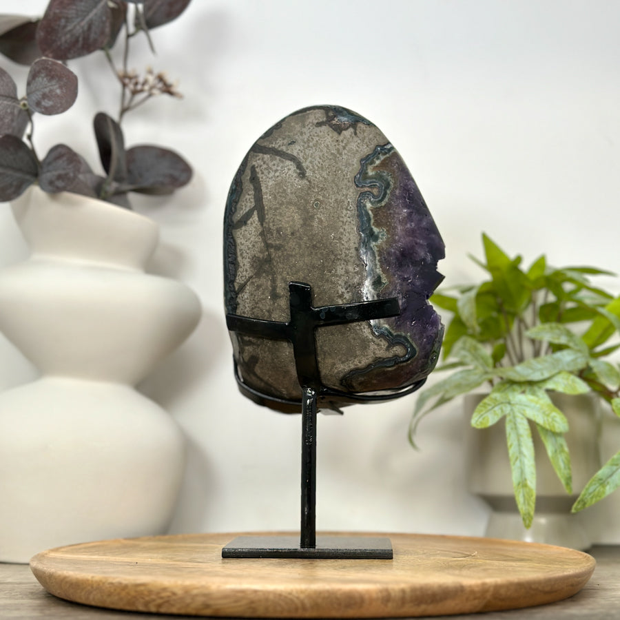Top Quality Uruguayan Amethyst Specimen on Metal Stand - MWS3064
