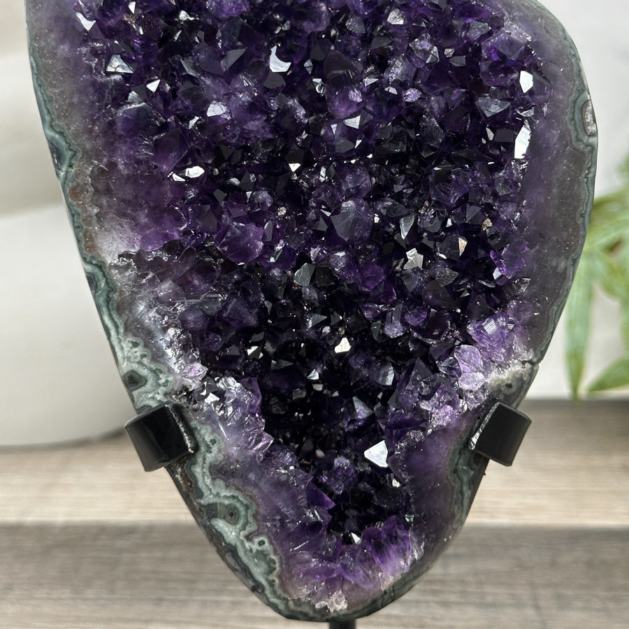A grade Natural Amethyst &amp; Green Jasper Crystal cluster - MWS3184