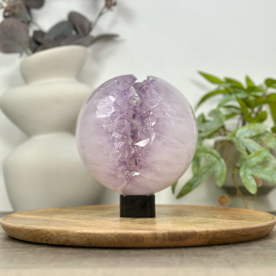 Large Amethyst Sphere Geode with Crystal Cavity Formation - SPH0163