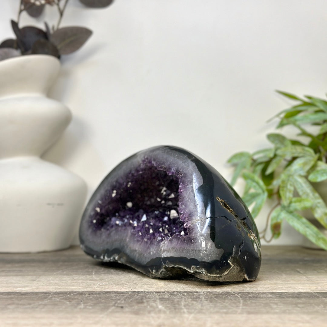 Large Natural Amethyst &amp; Agate Stone Geode from uruguay - STGE0087
