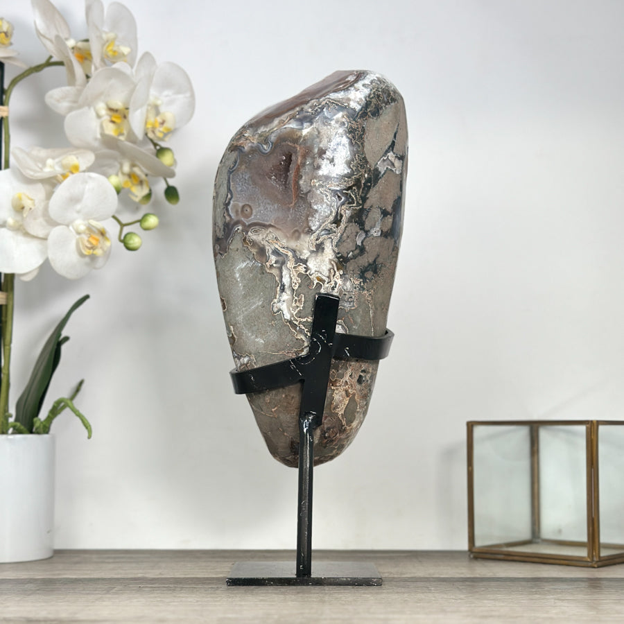 Huge Natural Pink Amethyst Geode - Unique Mineral Display Piece on Stand - MWS2802