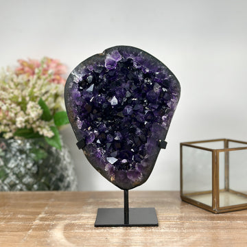 Premium Quality Natural Amethyst Cluster: Deep Purple & Shiny Crystals, Purifying Energy and Beauty - MWS0778
