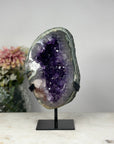 Amethyst Geode with green Jasper Shell, Ready to Display - MWS0769