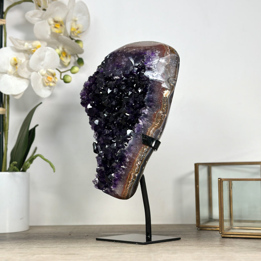 Top Grade Uruguayan Amethyst Cluster with Beautiful Banded Shell - MWS2190