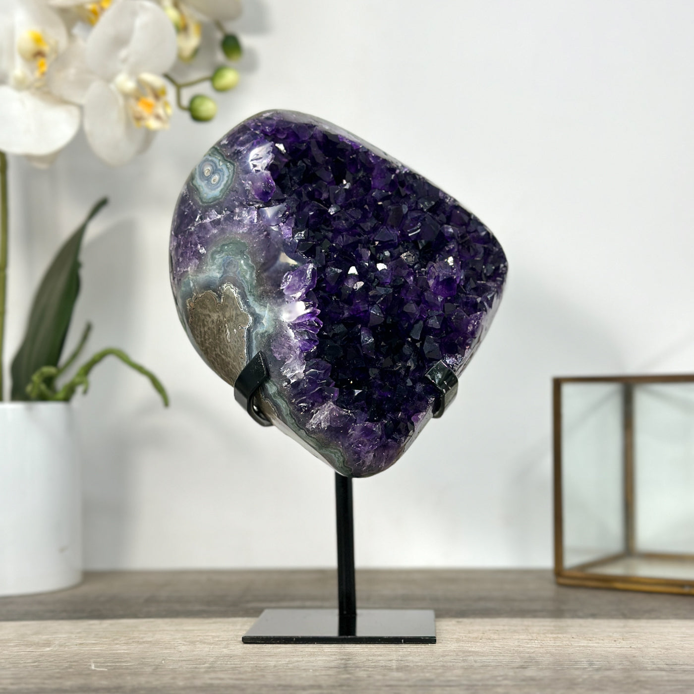 Top Grade Amethyst Crystal Geode on Stand - MWS2679
