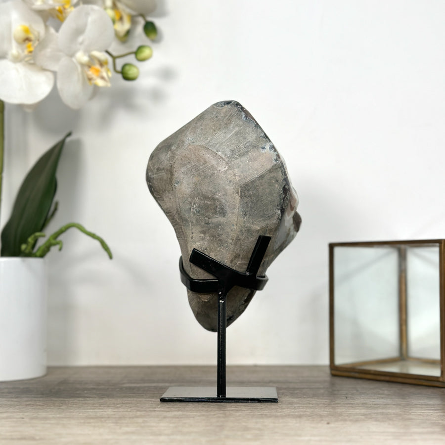 Druzy Quartz &amp; Jasper Crystal Formation – Unique Natural Display Accent - MWS2508