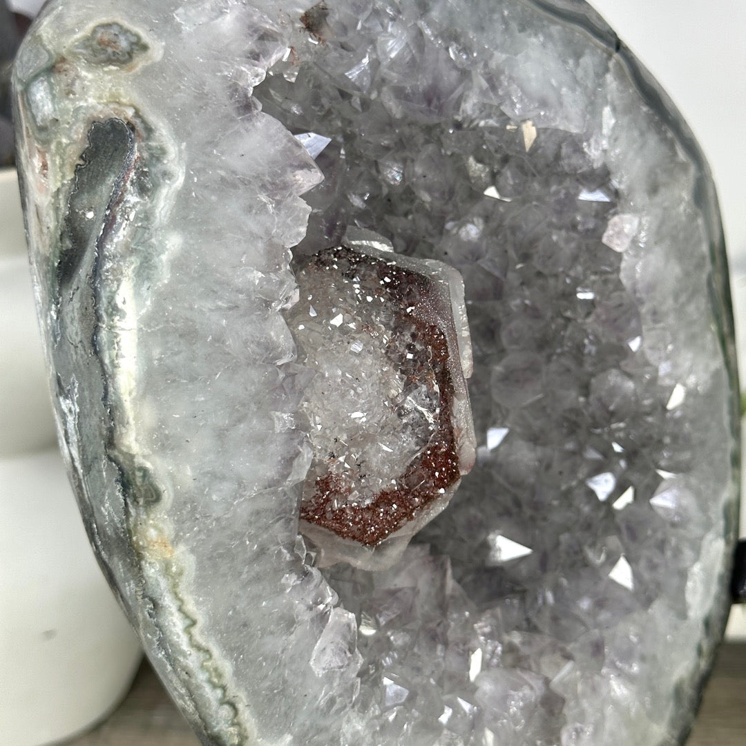 Natural Uruguayan Quartz Geode with Calcite Inclusion - MWS3397
