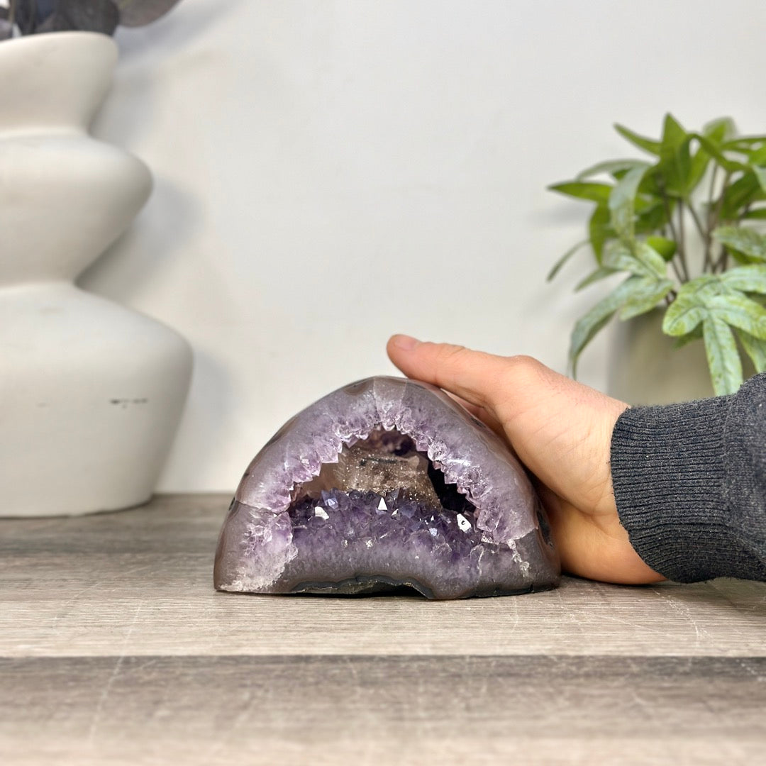 Amethyst Geode with Calcite Inclusion - STGE0104