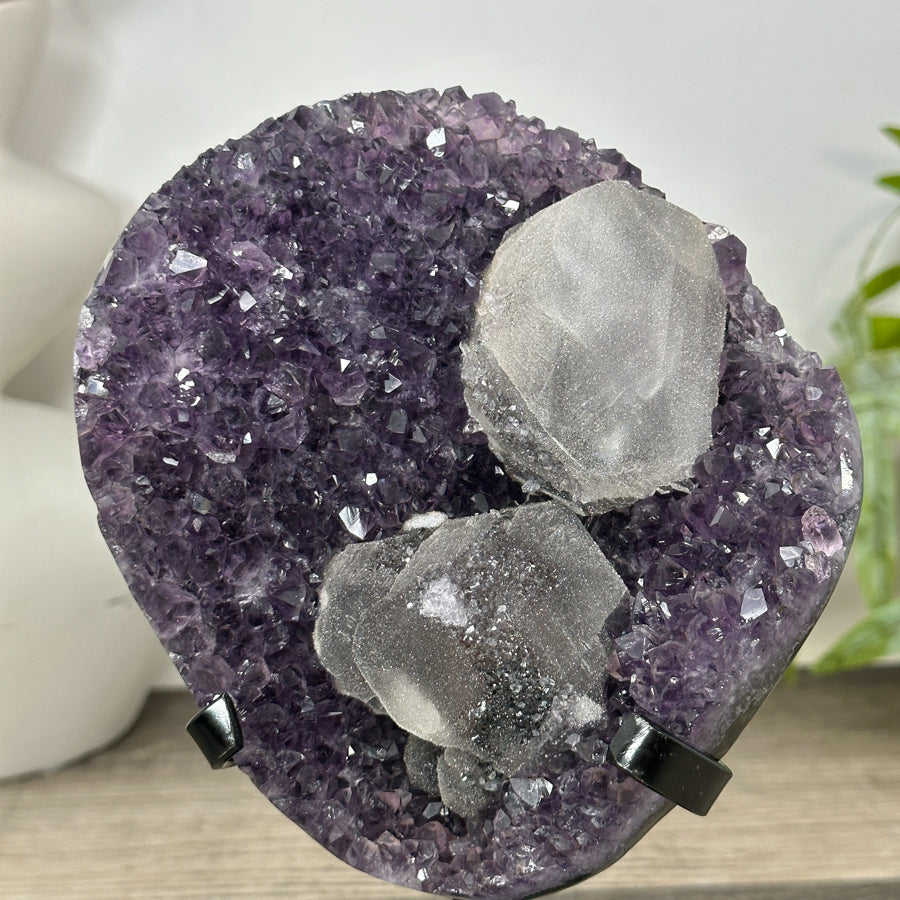 Unique Natural Amethyst Cluster with Calcite Formation - MWS3177