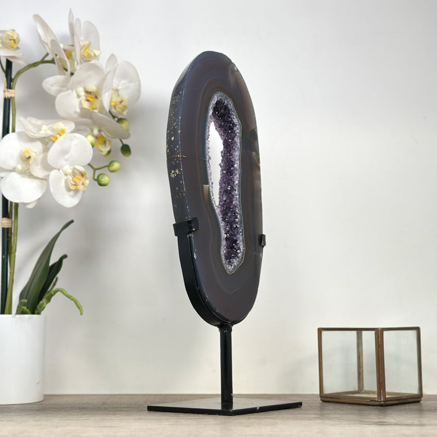 Natural Large Agate &amp; Amethyst Crystal Portal - MWS2121