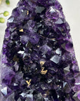 Large Deep Purple Amethyst Cluster on Metal Stand – Statement Crystal for Home Décor - MWS2395