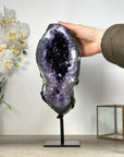 Large Natural Uruguayan Amethyst Geode on Metal Stand - MWS2572