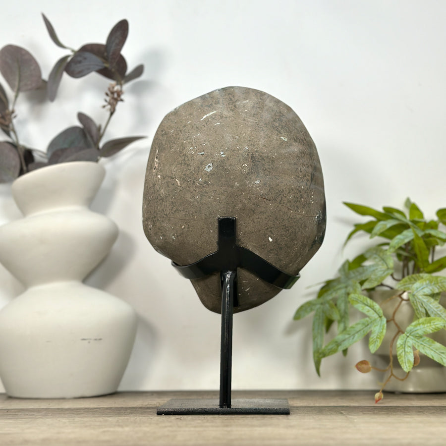 Large Natural Amethyst Geode on Metal Stand - MWS3199