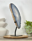 Unique Blue Banded Agate & Quartz Statement Piece - MWS3038