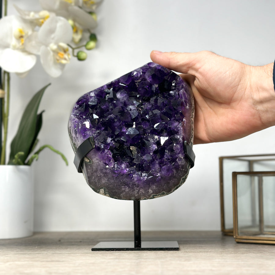 Deep Purple Natural Amethyst Crystal Cluster - MWS2180