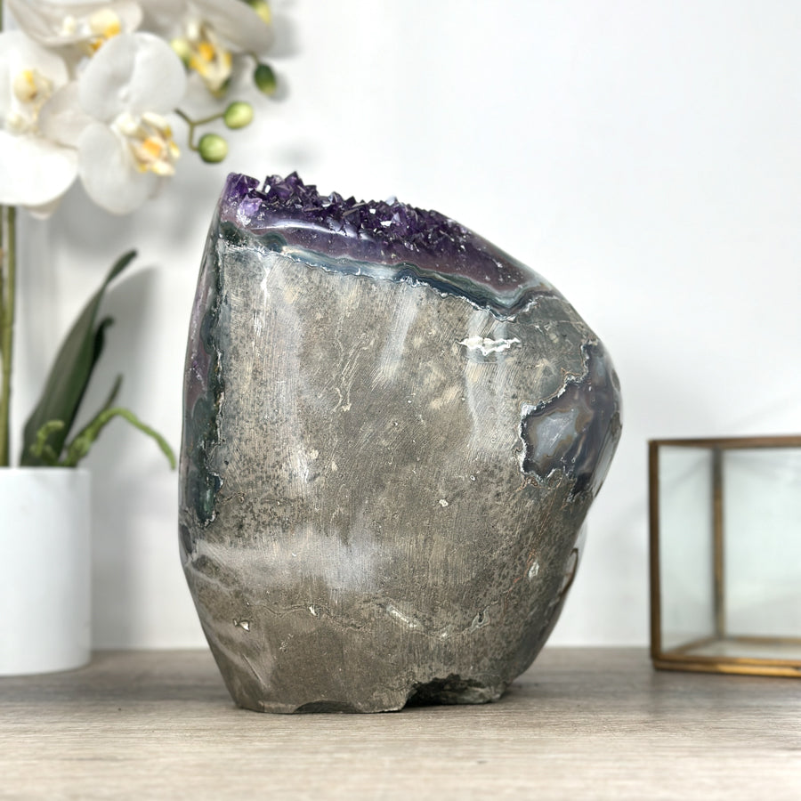 Large Amethyst Geode with Beautiful Stalactite Formations - CBP1223