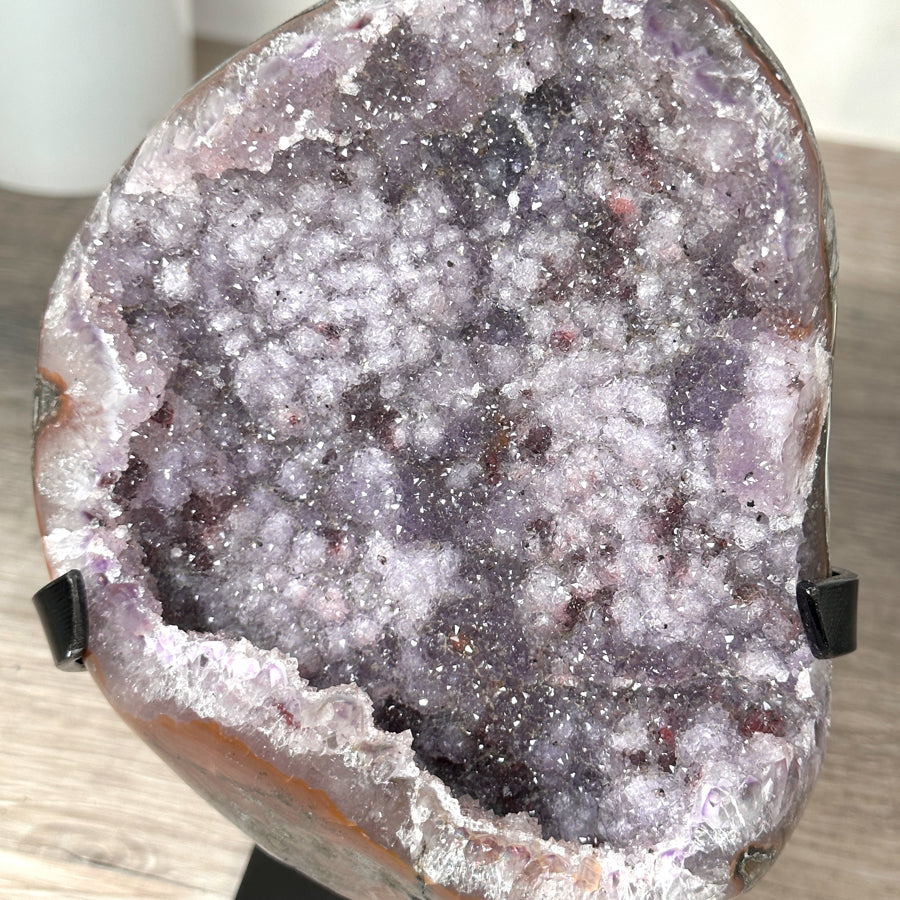 Unique Natural Sugar Amethyst Crystal Geode - MWS2178