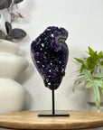 A+ Grade Amethyst Cluster from Uruguay on Metal Stand - MWS3060