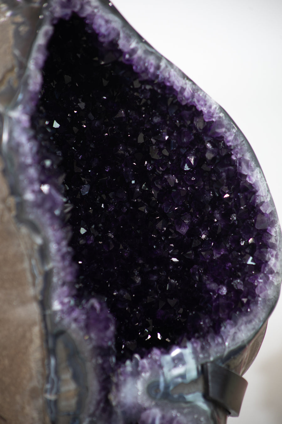 XXL Natural Amethyst Geode on Rotery Stand - AWS1454