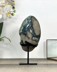 Natural Uruguayan Amethyst Cluster with Green Jasper Shell - MWS2814