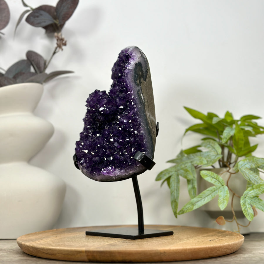 Uruguayan Amethyst Specimen on Stand - Perfect for Home or Office Decor - MWS3113