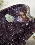Deep Purple Amethyst on Metal Stand with Calcite - MWS2710
