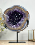 Outstaning Natural Blue Banded Geode with Amethyst Interior - MWS1995