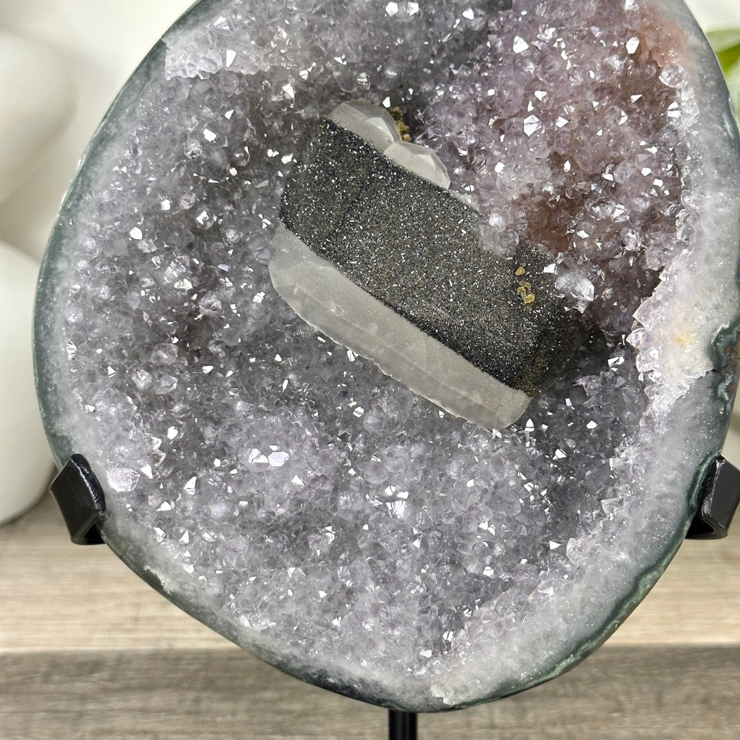 Collection Grade Amethyst Geode with Calcite Formation - MWS3381