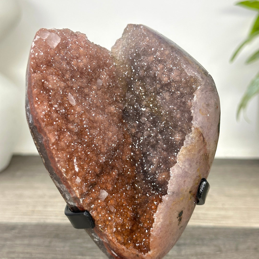 Natural Fire Quartz Cluster on Stand - MWS3369