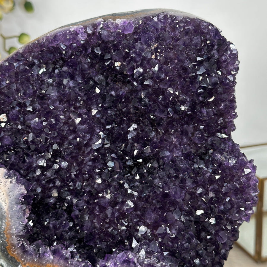Amethyst Geode with Deep Purple Crystals and Natural Banding - MWS2934