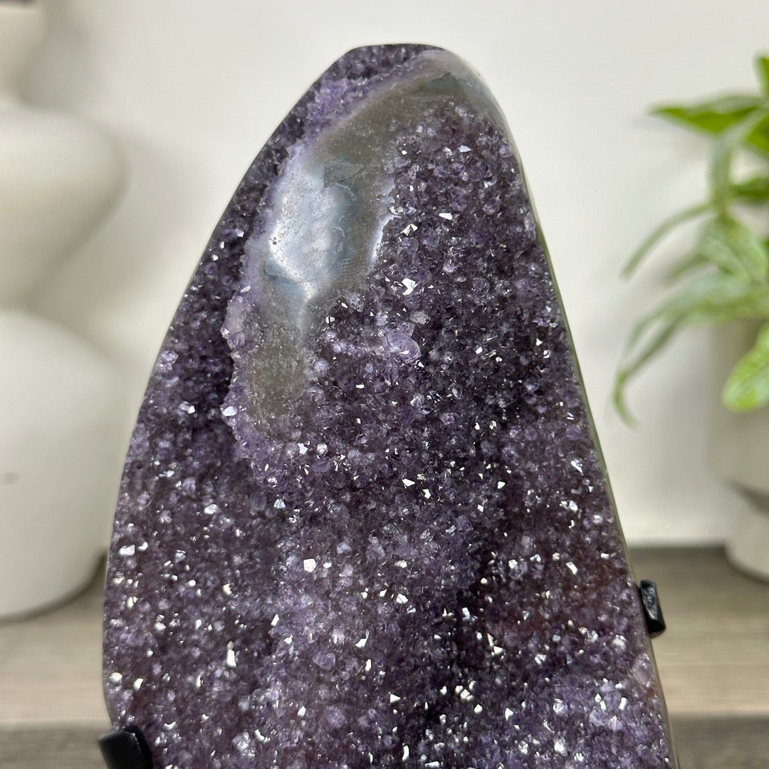 Natural Amethyst Stone Specimen on Stand - MWS3350