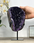 Premium Qualuty Amethyst Geode with Handmade Metallic Stand - MWS2437
