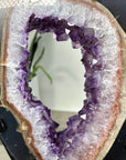 Amethyst Geode Slice Portal with Purple Crystal Center for Home Decor - MWS2657